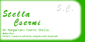 stella cserni business card